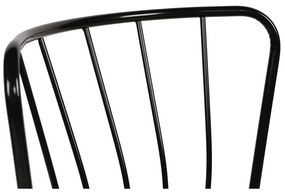 Fekete fém étkezőszék szett 2 db-os Yildiz – Kalune Design