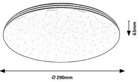 Rabalux - Fürdőszobai LED mennyezeti lámpa LED/20W/230V IP44