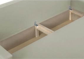 NEVADA Háromszemélyes kinyitható kanapé Világosszürke/krém