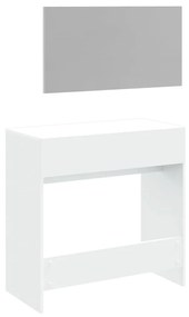 fehér fésülködőasztal tükörrel 80x39x80 cm