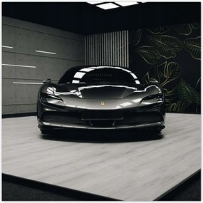 Poszterek 30x30 Fekete Ferrari Autó