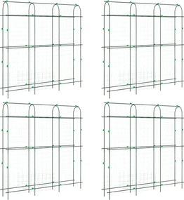 vidaXL 4 db U-alakú acél kerti rács kúszónövényekhez