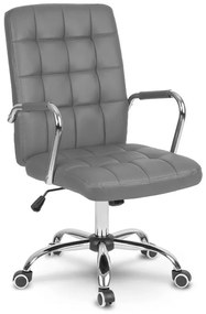 Szürke bőr irodai szék G401