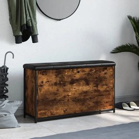 füstös tölgy színű cipőpad lehajtható fiókkal 102x32x56 cm