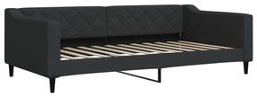 fekete szövet kanapéágy matraccal 100 x 200 cm