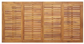 Kültéri Étkezőasztal Szürke 180x90x75 cm Acél&amp;Masszív Akác Fa