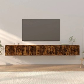 3 db füstös tölgy színű fali TV-szekrény 100 x 34,5 x 40 cm