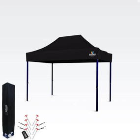 Piaci sátor eladó 2x3m | Gyorsan felállítható BRIMO sátor - 3 oldalfal nélkül - Fekete