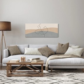 Kép - Line art csók (120x50 cm)