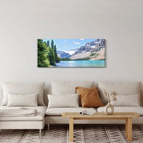 Egy alpesi tó képe (120x50 cm)