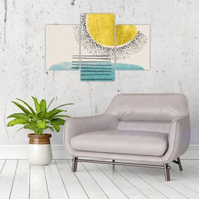 Kép - Absztrakt festmény a strandról N⁰2 (90x60 cm)