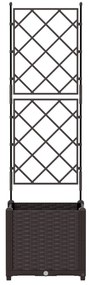 Trellis-es virágcserép Barna 40x40x143 cm