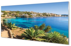 Üvegképek Spanyolország Coast tengeri város 100x50 cm