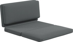 HOMCOM 3 az 1-ben Összecsukható Padló Kanapéágy Velúr-Szerű Huzattal, Párnázott Kanapéágy 240 kg Teherbírással, Hálószobába és Nappaliba, Sötétszürke