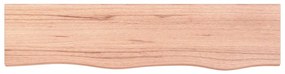 világosbarna kezelt tömör tölgyfa fali polc 80x20x4 cm