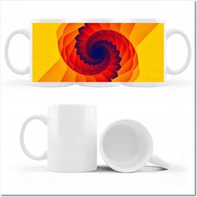 Fényképes bögre, csavart sárga