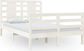 vidaXL fehér tömör fenyőfa ágy matrac nélkül 120 x 200 cm