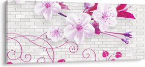 Virággal ellátott gally képe (120x50 cm)