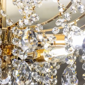 Brilagi - Felületre szerelhető csillár CRYSTAL 6xE14/60W/230V arany