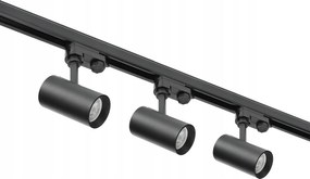 Sín szett 3 fázisú sín 1m, 3x Lámpa Fekete komplett szett
