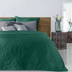 Sötétzöld ágytakaró virágnyomással Szélesség: 170 cm | Hossz: 210 cm