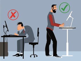 Elektromosan állítható magasságú íróasztal - 140x60cm arany tölgy ülő-/állómunkához - LVN System Lite LV1715