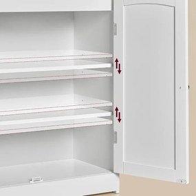 Fehér Fürdőszobai Szekrény 60×30×100 cm, MDF. AUK-E1177 WT