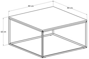 Konferencia asztal 42x80 cm barna színben