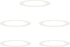 vidaXL Alkalmas lapos fa gyűrűkhez 5 pcs Fehér Ø90 / 120 cm Acél