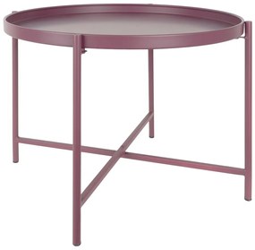Mályvaszínű fém kerek dohányzóasztal ø 50 cm Meseta – Leitmotiv