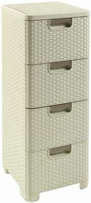 Curver Style 4x14L fiókos polc, fehér