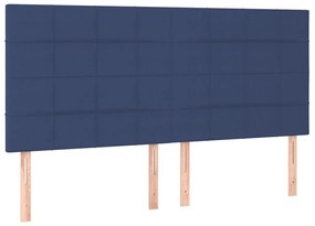 4 db kék szövet fejtámla 90x5x78/88 cm