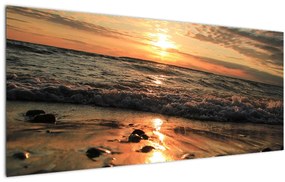 Kép - Naplemente az óceán mellett (120x50 cm)