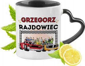 Fekete Bögre Szív Alakú Füllel Gergelynek Ideális Ajándék