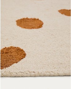 Krémszínű mosható-kézi szövésű pamut gyerek szőnyeg 90x150 cm Tandani – Kave Home