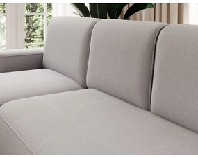 Világosszürke zsenília kinyitható-tárolóhelyes sarokkanapé (bal oldali-heverő résszel) Aurumm – ELTAP