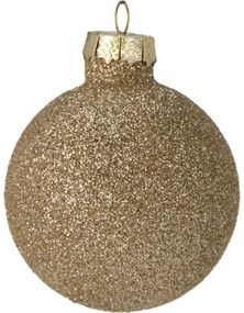 16 darabos karácsonyi díszkészlet Crystal Harmony, kávé, átmérő 6 cm, üveg