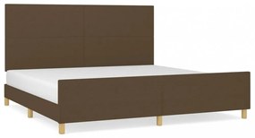 sötétbarna szövet ágykeret matrac nélkül 200 x 200 cm