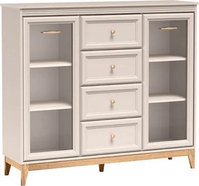 Aldabra Windsor W-7 vitrin, kasmír / természetes tölgy
