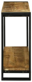 Konzolasztal 120x33x75 cm Tömör Durva Mangófából