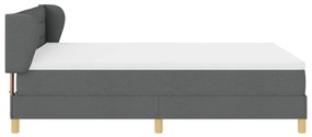 Boxspring Ágy Matrac Szürke 160x200 cm Kárpittal