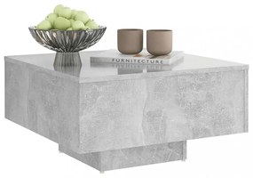 betonszürke szerelt fa dohányzóasztal 60 x 60 x 31,5 cm