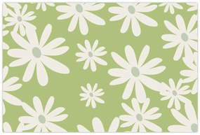 Kép - Hippik, zöld virágok N⁰1 (90x60 cm)