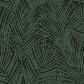 Flizelin tapéta zöld pálmalevelek divatos