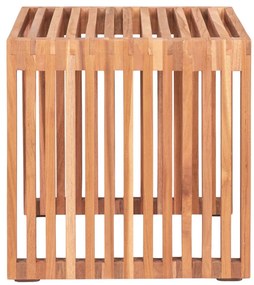 Pego kisasztal, teak fa, natúr, 40x40x40 cm