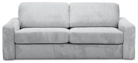 Világosszürke kordbársony kinyitható kanapé 195 cm Nona – Makamii