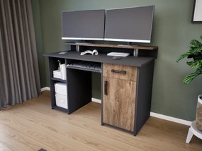 Quadro íróasztal (Antracit-Bolzánó) modern