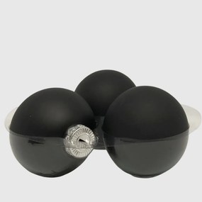 Black üveg karácsonyi gömb szett 12*6cm fekete