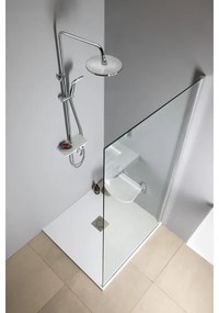 Aqualine - Csaptelepes zuhanyszett, fényes króm/fehér