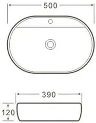 AREZZO design Madison 50x39 mosdótál